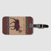 Rustic Moose Faux Leather Vertical Got Moose? Bagagelabel (Voorkant (horizontaal))