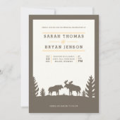 Rustic Moose Outdoor Wedding Kaart (Voorkant)