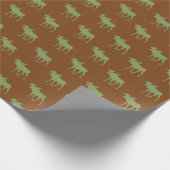 Rustic Moose Pattern Cadeaupapier (Hoek)