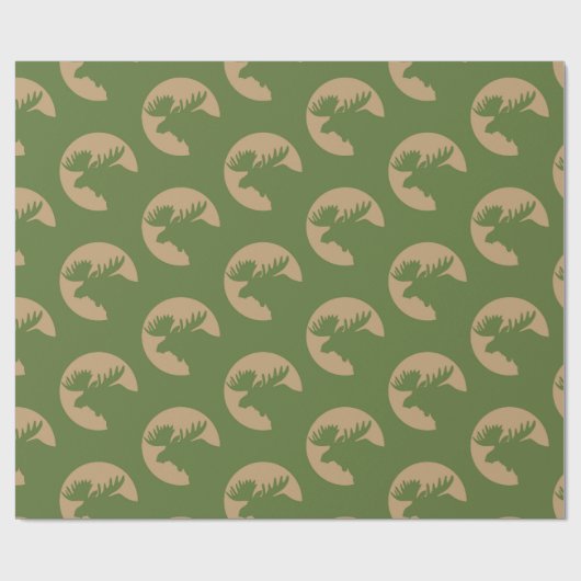 Rustic Moose Pattern Cadeaupapier (Vlak)