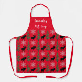 Rustic Moose Pattern op Red Personalized Schort (Voorkant)