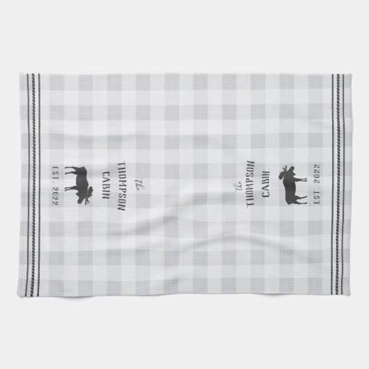 Rustic Moose Personalized Play Theedoek (Horizontaal)