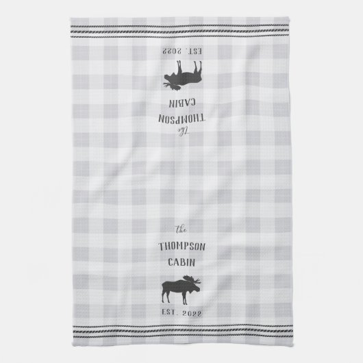 Rustic Moose Personalized Play Theedoek (Verticaal)