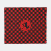 Rustic Moose Red Buffalo Plaid Pattern Fleece Deken (Voorkant (Horizontaal))
