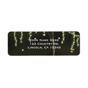 Rustic Mossy Lighted Tree Wedding Etiket