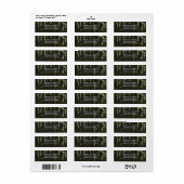 Rustic Mossy Lighted Tree Wedding Etiket (Full Sheet)