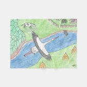 "Rustic motifs" Fleece Deken (Voorkant (Horizontaal))