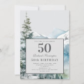 Rustic mountain 50e invitation anniversaire (Devant)