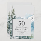 Rustic mountain 50e invitation anniversaire (Devant / Derrière)
