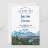 Rustic Mountain Anniversaire de fête Invitation (Devant)