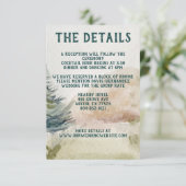 Rustic Mountain Arbor Evergreen Wedding Informatiekaartje (Staand voorkant)