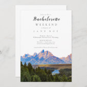 Rustic Mountain Bachelorette Kaart (Voorkant / Achterkant)