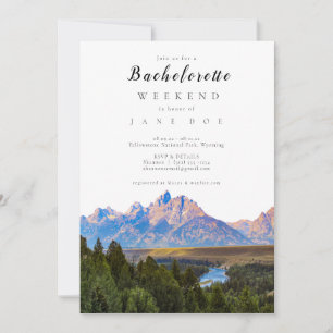 Rustic Mountain Bachelorette Kaart