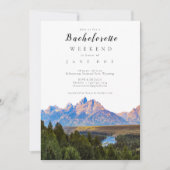 Rustic Mountain Bachelorette Party Invitation (Devant)