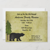 Rustic Mountain Bear Invitation à la réunion de fa (Dos)