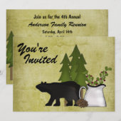 Rustic Mountain Beer Family Reunion Uitnodiging (Voorkant / Achterkant)