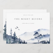 Rustic Mountain Boho Répétition Dîner Invitation (Devant / Derrière)