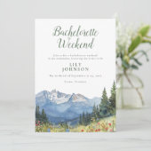 Rustic Mountain Camp Wandelen Bachelorette Weekend Kaart (Staand voorkant)