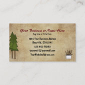 Rustic Mountain Country Moose Carte de visite (Dos)