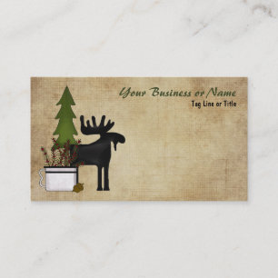 Rustic Mountain Country Moose Carte de visite