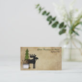 Rustic Mountain Country Moose Carte de visite (Debout devant)