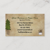 Rustic Mountain Country Moose Carte de visite (Dos)