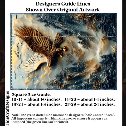 Rustic Mountain Eagle Relief Panel EH5L Decoupage Tissuepapier