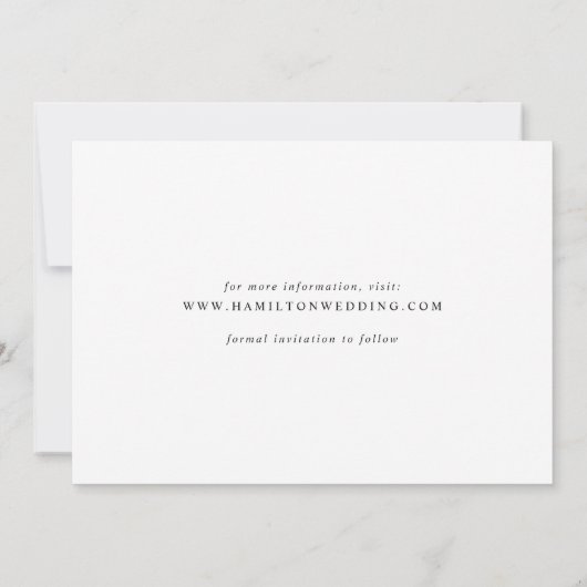 Rustic Mountain Evergreen Forest Save The Date (Achterkant)