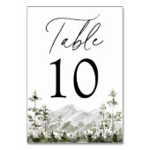 Rustic Mountain Evergreen Forest Wedding Kaart (Voorkant)