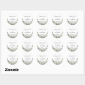 Rustic Mountain Evergreen Forest Wedding Ronde Sticker (Vel)