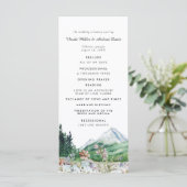 Rustic Mountain Floral | Weddenschappen-programma Programma (Staand voorkant)