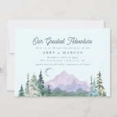 Rustic Mountain Forest Adventure Green Baby shower Kaart (Voorkant)