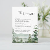 Rustic Mountain Forest Détails Carte de boîtier (Debout devant)