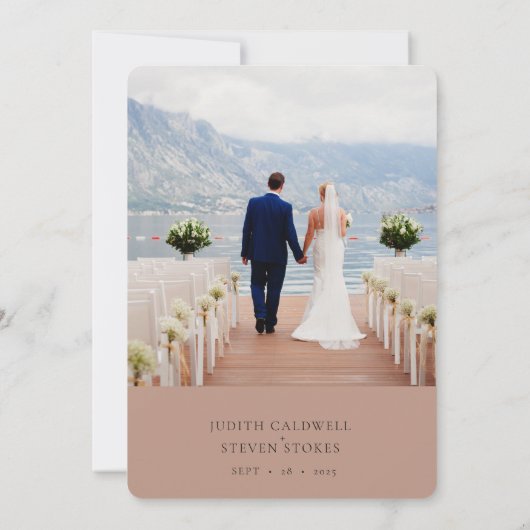 Rustic Mountain Forest Faire-part de mariage (Dos)