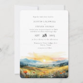 Rustic Mountain Forest Faire-part de mariage (Devant)