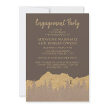 Rustic Mountain Forest Pine Trees Engagement Party