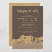 Rustic Mountain Forest Pine Trees Engagement Party Kaart (Voorkant / Achterkant)