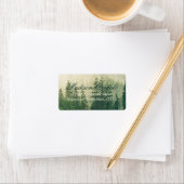Rustic Mountain Forest Pine Trees Wedding Etiket (Insitu)