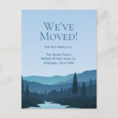 Rustic Mountain Forest Stream met pijnbomen Briefkaart (Voorkant)