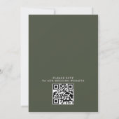 Rustic Mountain Forest Tree Budget QR Code Wedding Kaart (Achterkant)