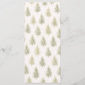 Rustic Mountain Forest Watercolor Wedding Menu (Achterkant)