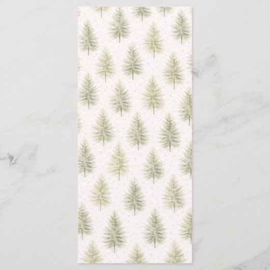 Rustic Mountain Forest Watercolor Wedding Menu (Dos)