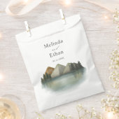 Rustic Mountain & Lake Evergreen Wedding  Bedankzakje (Geknipt)