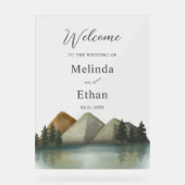 Rustic Mountain & Lake Evergreen Wedding Bienvenue (Recto)