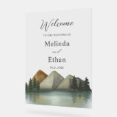 Rustic Mountain & Lake Evergreen Wedding Bienvenue (Angle)