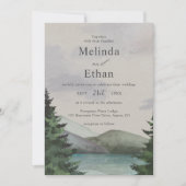 Rustic Mountain & Lake Evergreen Wedding  Kaart (Voorkant)