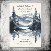 Rustic Mountain Lake | Forest Photo Wedding Save The Date