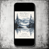 Rustic Mountain Lake | Forest Photo Wedding Save The Date