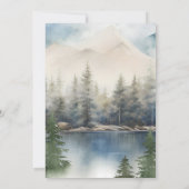 Rustic Mountain Lake Wedding Bewaar de datumkaart Bedankkaart (Achterkant)