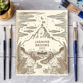 Rustic Mountain Landscape Aangepaste naam Planner